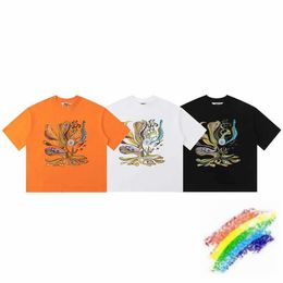 Men's T-Shirts 2024ss House Of Errors T-shirt Men Women High Quty Abstract Printing Orange Black White T Shirt T240508