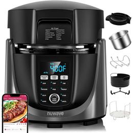 Duet Air Fryer and Electric Pressure Cooker Combo with 2 Switchable Lids, Crispy and Tender Technology, 6QT Heavy Duty Stainless Steel Construction