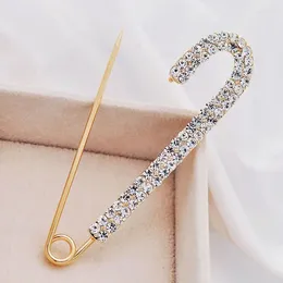 Brooches Exquisite Rhinestones Pins Women Elegant Gold Silver Color Crystal Brooch Cardigan Shawl Scarf Buckle Accessories