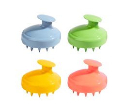 Bath Tools Accessories Scalp Massage Brush Wet And Dry Head Cleaning Adult Baby Soft Household Bath Silicone Combs Hair Care Styling Tools Accessories
