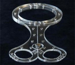 Bdsm sex toys Ancient Chinese instruments of torture Transparent Crystal Neck Handcuff Restraint Bondage Yoke5187554