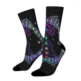 Men's Socks Spiritual Sacred Geometry OM Straight Male Mens Women Autumn Stockings Polyester Harajuku