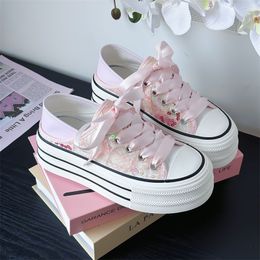 2024 Summer Women's Shell Head High Appearance Casual Pink Board Shoes for Students Versatile Flat Bottom Shiny Little White Shoes GAI