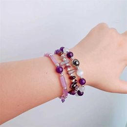 Bangle Body-Purifying Amethyst Bracelet for Weight Loss Yoga and Meditation - Healing Stone Jewellery for Women and Men