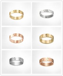 Love Screw Band Rings Classic Luxury Designer Titanium Steel Jewelry Men and Women Couples Wedding Rings Holiday Gifts1933836
