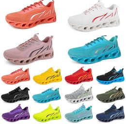 men women running shoes fashion trainer triple black white red yellow purple green blue peach teal purple light pink fuchsia breathable sports sneakers eleven