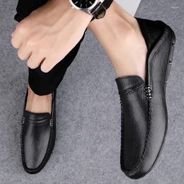 Casual Shoes Italian Handmade Genuine Leather Men Mens Men's Loafers Fashion Comfortable Luxury Brands