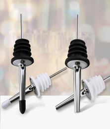 Stainless steel Wine Pourers wine oil Bottle Pourer Spout Cork Stopper with Dust Cap home bar tool4965363