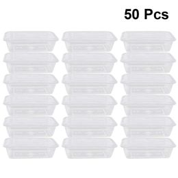 Disposable Dinnerware 50 pieces of 500/650/700/1000ml transparent fruit takeaway box disposable salad food container storage packaging Q240507