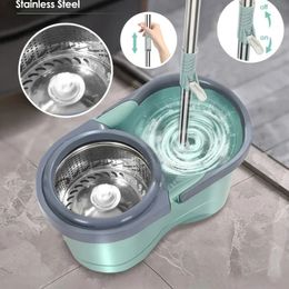 Automatic Bucket And Mop With Spin Household Cleaning Brush Brooms Floor Kitchen Handheld 240508