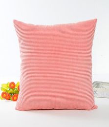 AsyPets Simple Solid Color Comfortable Corduroy Decorative Square Throw Pillow Cover without Filling4871439
