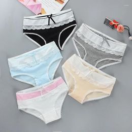 Women's Panties 3PC Women Lace Briefs Cotton Underwear Oversize Underpants Ladies Cartoon Cute