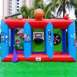 3 in 1 Outdoor games inflatable basketball soccer football cricket hoops dartboard Kids Shootting target new popular carnival Sport by ship to door