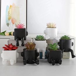 Vases Peeing Vase Planter For Succulents Air Plants Ceramic Plant Pot With Drainage Holes Cactus Flowers Indoor