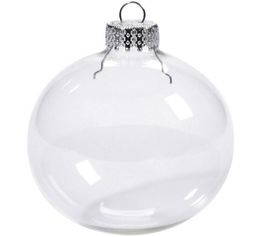 Wedding Bauble Ornaments Christmas Xmas Glass Balls Decoration 80mm Christmas Balls Clear Glass Wedding balls 3quot 80mm Chris8620918