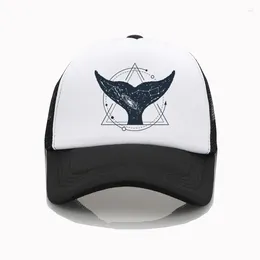Ball Caps Fashion Hats Fishtail Design Printing Baseball Cap Men And Women Summer Sun Hat Beach Visor