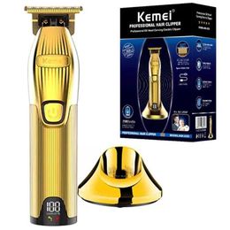 Electric Shavers Kemei i32S Barber Professional Hair Trimmer For Men Grooming Electric Beard Trimmer Rechargeable Clipper Hair Cutting Machine T240507