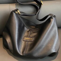 Evening Bags Female Large Black Shoulder Bag Pu Leather Wide Strap Ladies Shopper Casual Hobos Handbags Soft Portable Women's Crossbody