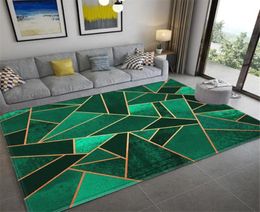 Dark Green Carpet For Living Room 3D Printed Geometric Rug Floor Rugs Nordic Carpet Marble Pattern Mat Nonslip9740115