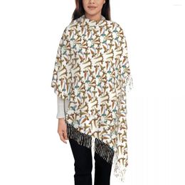 Scarves Birds Print Scarf Female Flying Wild Pheasants Large With Long Tassel Winter Shawls And Wrap Warm Soft Design Foulard