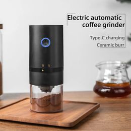 Coffee Portable Electric Grinder Automatic Type C USB Rechargeable Ceramic Burr Grind 240508