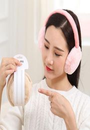 Winter Fashion Women Faux Rabbit Fur Solid Earmuffs Adjustable Foldable Warm Cute Ear Covers For Girls4115247