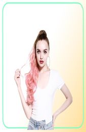 Ombre Curly Hair Ponytail Extensions Claw Fake Pony tail Tail Hairpiece 2020 Afro Long Clip Synthetic Blonde Pink Wavy Wig8617052