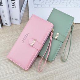 Wallets Purse Women's Long Clutch Bag Multi-card Thin Wallet Zipper Buckle Fashion Simple Soft