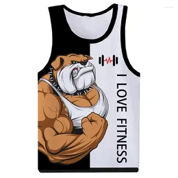 Men's Tank Tops Rottweiler Love Fitness 3D Printed Animal Letter Print Tees Sleeveless Vest Men Harajuku Streetwear GYM Top