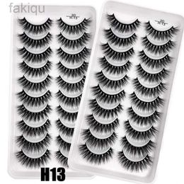 False Eyelashes Wholesale 2/10/20 boxes 10 pairs of 3D artificial mink eyelashes natural long fake fluffy soft full thickness Wispy curly makeup d240508