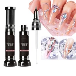 Nail Gel Makartt Rhinestone Glue Upgrade Gem with Brush Pen Tip Super Strong Adhesive Precise for Charms Q240507