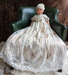 Christening dresses Baby Girl Baptist Dress 1st Birthday Princess Wedding Ball Tulle Picture Party Childrens Clothing Q240507