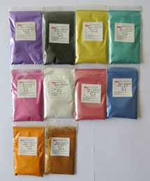 supply pearl pigmentcolor mica for cosmetic application1 lot10 colors20 Gramme each colortotal 200 gram7657332