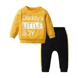 Clothing Sets Toddler Baby Boy Spring Autumn 2pcs Outfit Clothes Set Fashion Letters Printed Long Sleeve Top Pants Born Boys
