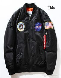 Pilot Jacket Coat Thin or Thick Bomber Ma1 Men Bomber Jackets Embroidery Baseball Coats M-XXL6383426