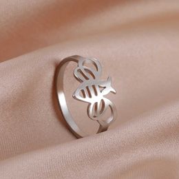 Wedding Rings Skyrim New In Cute Bee Finger Ring Stainless Steel Gold Colour Women Rings Fashion Insect Animal Jewellery Birthday Gift Wholesale