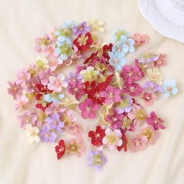 Decorative Flowers 30/50Pcs Mini Daisy Artificial Silk Fake Heads For Home Wedding Decoration DIY Bride Wreath Decor Accessories
