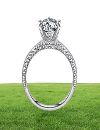 YANHUI Luxury 20ct Lab Diamond Wedding Engagement Rings for Bride 100 Real 925 Sterling Silver Rings Women Fine Jewellery RX279 205082799