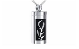 Fashion Jewellery Urn Cremation Cylinder Pendant Necklace Memorial keepsake Ashes Holder Stainless Steel Urn Pendant Necklace2887705