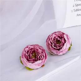 Decorative Flowers 5pcs/lot 5cm Silk Peony Artificial Flower Heads Wedding Party Home Room Decoration DIY Wreath Bridal Corsage