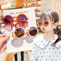 Sunglasses New Children Colours Leopard Shape Fashion Round Sunglasses Boys Girls Vintage Sunglasses UV Protection Classic Kids Eyewear