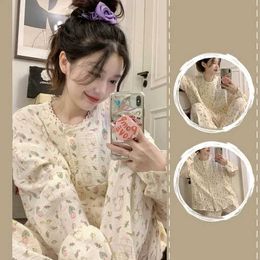 Donne's Sleep Lounge Rubbit Korean abbigliamento da sonno Donne set di pigiama set a maniche lunghe piiama graziosi set primaveri