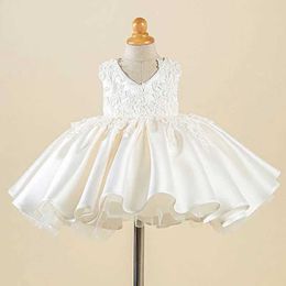 Christening dresses Da Gong Childrens Princess Evening Dress Fashion Lace Design Wedding Birthday Baptist Party Eid Girl Q240507