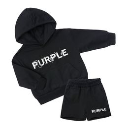 Toddler Designer Kids Clothes Hooded Sets Baby Clothing Sweatshirt Boys Girls Short Pants Sets Fashion Streetshirts Pullover Loose Tracksuits CXD240585-12