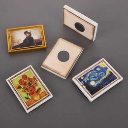 3PCSFridge Magnets World Famous Painting Series Fridge Magnet Creative Resin Magnets for The Refrigerator Vintage Magnets 3D Sticker Decor