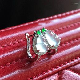 Dangle Earrings Crystal Classical Elegant For Women Inspired Design Natural White Gourd Earings Buckle Wedding Silver Jewellery