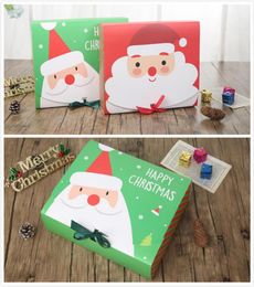 Christmas gift box merry xmas santa claus carton cookie macarons christmas birthday party gifts christmas decoration with Bow5619630