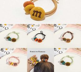 simple M bean rope spring headband candy color circle cute rubber band hair headdrs women039s new style 20218904918