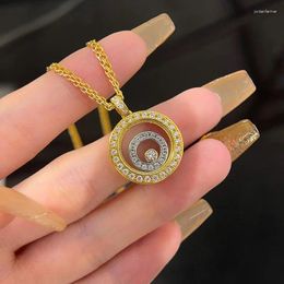 Pendant Necklaces High Quality Circular Double-layer Zircon Necklace For Women Fashion Jewellery