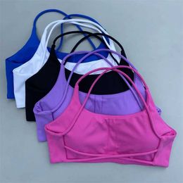 Active Underwear Women Sports Bra Sexy Cross Straps Back Fitness Bralette High Impact Gym Yoga Workout Crop Top Vest Push Up Running Underwear d240508